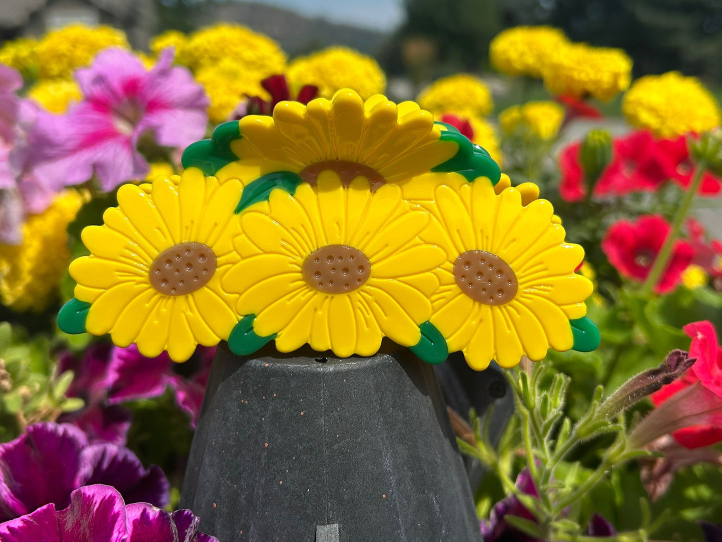 Sunflower Floral Hair Claw Clip for Long Hair