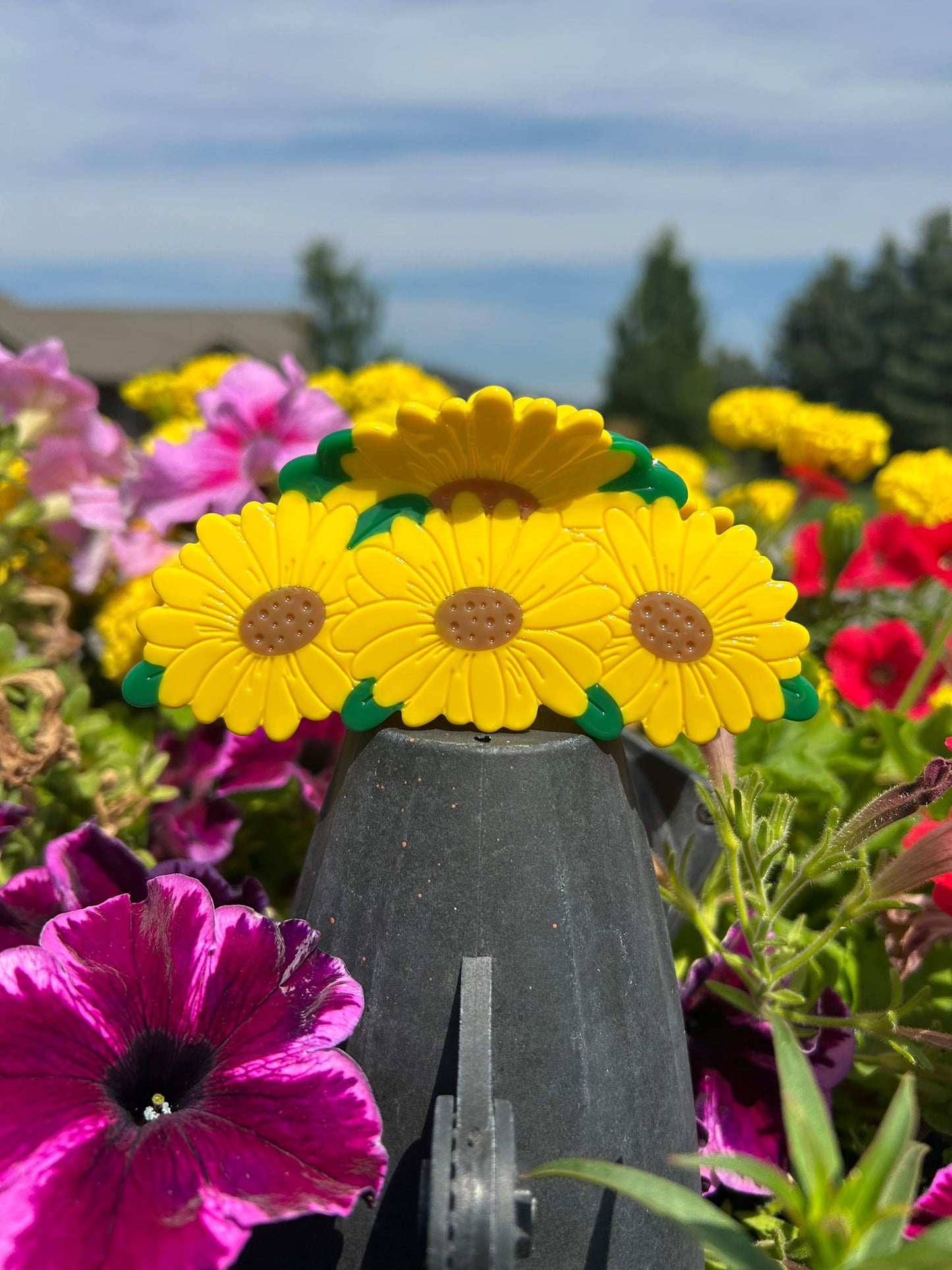 Sunflower Floral Hair Claw Clip for Long Hair