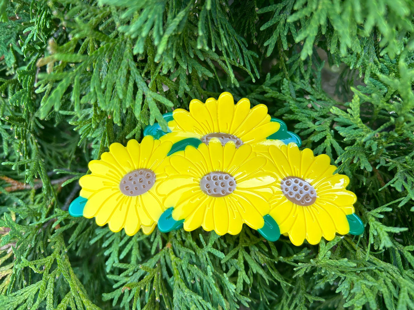 Sunflower Floral Hair Claw Clip for Long Hair